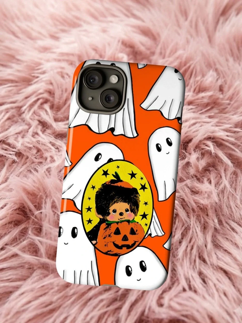 Cute Doll Halloween Ghost Phone Case - Orange